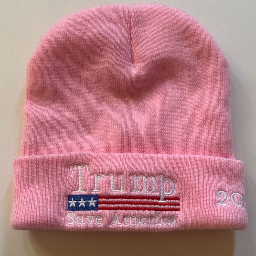 Pink TRUMP Save America 2024 Beanie | Feminine Political Power | Women for Trump